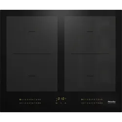 MIELE Flex-Induktions-Kochfeld "KM 7564 FL", schwarz, B:62cm H:5,1cm T:52cm, Kochfelder, Mit 4 Kochzonen inkl. 2 leistungsstarken PowerFlex-Kochbereichen