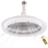 Led Deckenventilator | Deckenventilator Mit Beleuchtung Und Fernbedienung | E27 30W Deckenlampe Mit Ventilator | Leise Deckenleuchte Mit Ventilator | Led Deckenventilator Für Esszimmer Wohnzimmer