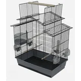 ollesch Vogelkäfig Wellensittich Kanarien 160 x 110 x 50 cm schwarz