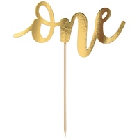 Partydeco Cake Topper One 19cm - Geburtstagsdeko 1 Jahr