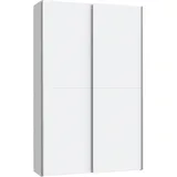 Forte Ozzula Garderobenschrank 120 x 42 x 190,5 cm Weiß matt