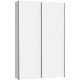 Forte Ozzula Garderobenschrank 120 x 42 x 190,5 cm Weiß matt