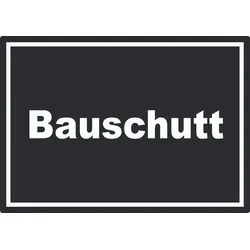 HB-Druck Bauschutt Mülltrennung Aufkleber mit Text A0 (841x1189mm)