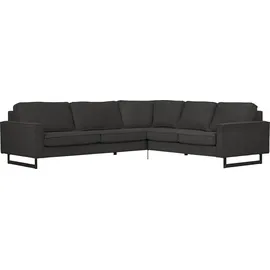 Home Affaire Ecksofa HOME AFFAIRE "Pinto, XXL, 250/290 cm, langer Schenkel, Ottomane", grau (dunkelgrau), B:290cm H:85cm T:250cm, Luxus-Microfaser in Lederoptik(100% Polyester);Cord (92% Polyester, 8% Polyamide), Sofas, Ecksofa, Cord, Chenille, Lederoptik, mit Keder, 