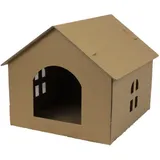 100x Katzenhaus aus Wellpappe, braun - 420x450x400 mm