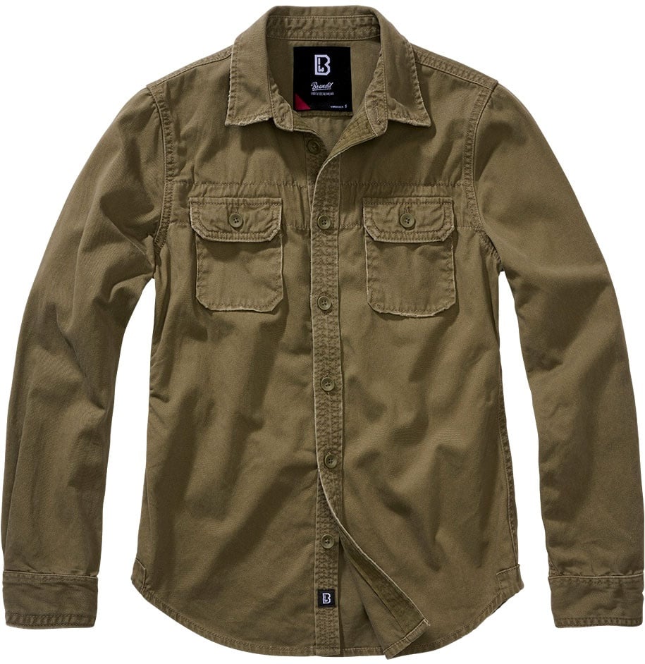 Brandit Vintage, chemisier - Olive - XS