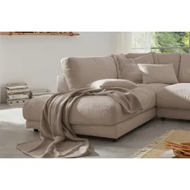 KAWOLA Ecksofa Madeline Cord Recamiere links taupe