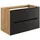 Lomadox Waschtischunterschrank 90 x 57 x 46 cm Schwarz