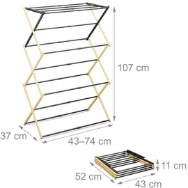 Relaxdays 0 m natur/schwarz