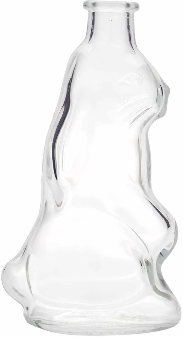 200 ml Bottiglia di vetro 'Coniglietto', imboccatura: fascetta