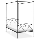 vidaXL Himmelbett-Gestell Schwarz Metall 90 x 200 cm