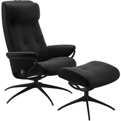 Stressless Sessel | Berlin Batick Schwarz Matt Schwarz Hoher Rücken