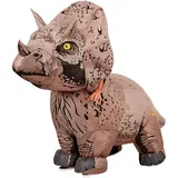 Rubie's Official Jurassic World Triceratops, Aufblasbares Dinosaurier-Kostüm für Erwachsene, Einheitsgröße - Einheitsgröße