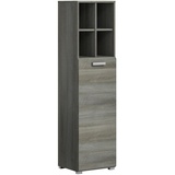 MID.YOU Midischrank, Grau, Kunststoff, 2 Fächer, 40x146x33 cm, stehend, Badezimmer, Badmöbelsets & -serien, Badmöbel-Serien