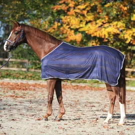 Kavalkade Fliegendecke Stripe 155 cm Blau/Grau