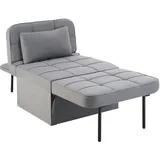 Tectake tectake® Schlafhocker, 4 in 1 6-fach höhenverstellbar - grau