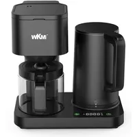 WKM KWK-1600 Kaffeemaschine + Wasserkocher, 1600W, LED-Display, Touch-Tasten,