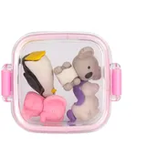 IDENA 20113 - Radierer in Box, 4 Tiere