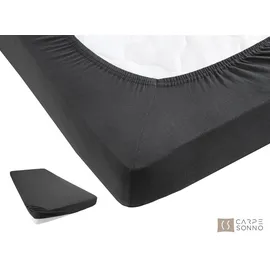 Carpe Sonno Spannbettlaken Jersey 140 x 200 - 160 x 200 cm grau 2 St.