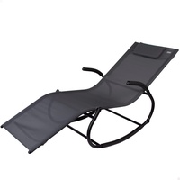 Aktive Textilliege 60x172x75 cm Schwarz (172 cm)