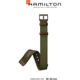 Hamilton Leder Khaki Field Mechanic Band-set Nato Grün-20/20 H690.694.104 - grün