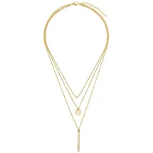 Steel_art Halskette Damen mit Anhänger Halva poliert in goldfarben | Gr.: onesize