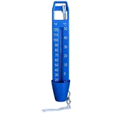 Evolution Thermometer Blau 25 cm mit Schnur Temperatur Messung °C & °F Pool Schwimmbad