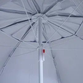 Outsunny Strandschirm 2 in 1 Ø 210 cm blau/weiß