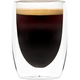 YEM 6 x 350ml doppelwandige Thermo-Gläser, für Latte Macchiato, Cocktails, Desserts, Tee Glas-Set, Doppelwandgläser, Basic