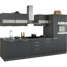 kochstation Küchenzeile KS-Luhe 330 cm grau