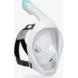 Schnorchelmaske ohne Tasche Easybreath Damen/Herren 500 grau grau|grün S/M