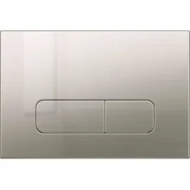 Wunderbad Drückerplatte Nickel Kompatibel zu Geberit Duofix Sigma (up 320) 2 Mengenspülung
