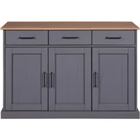 Interlink Inter Link FSC Sideboard Forenzo Kiefer massivholz grau,