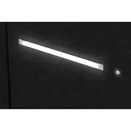 Westfalia Schlafkomfort Elba 160 x 200 cm ohne Matratze | kein Härtegrad | mit LED-Beleuchtung Microfaser schwarz