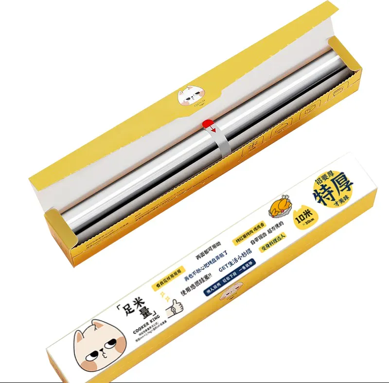 COOKER KING Alufolie, lebensmittelecht, Grillfolie, Backfolie, Fettpapier – 15 μm – 10 m × 30 cm