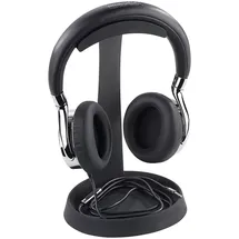 Auviso Massiver universeller Metall-Kopfhörer-Ständer, Kabelablage, schwarz