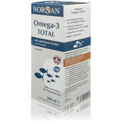 Norsan Omega-3 Total mit natürlichem Fischöl und Olivenöl - Natürlicher Geschmack (200ml)