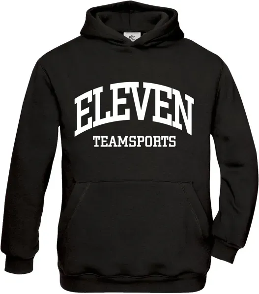 11teamsports ELEVEN Hoody Kids Schwarz Weiss