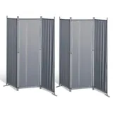 GRASEKAMP Paravent 3-tlg. 165 x 170 cm grau 2 St.