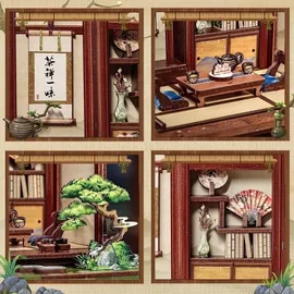 CUTEBEE Puppenhaus Miniature House Kirishima Cha-an 19 x 14 cm