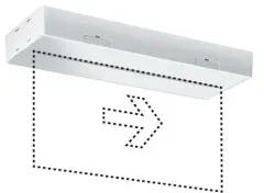 Esylux EN10077050 Notleuchte f. Unterbrechungsfreie Stromversorgung, Rettungswegkennzeichnung, 32 m, LED-Technik, Display, Aufputz-, Einbau- und
