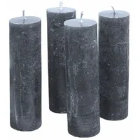 Loberon Muriel Stumpenkerze 4 St. anthrazit