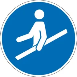 Eichner Gebotsschild Handlauf benutzen