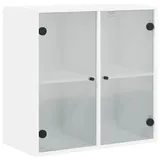 vidaXL Wandschrank mit Glastüren Weiß 68x37x68,5 cm