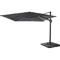 Mendler Gastronomie-Ampelschirm HWC-A96 300 x 300 cm anthrazit inkl.