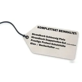 Mr. Deko Strandkorb Komplettset - bene living - Schleswig Pinie - PE mokka Modell 554