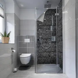 mySPOTTi fresh, Steinoptik, 255x100 cm, - grau