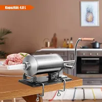 Komfotteu GOPLUS Edelstahl Wurstfueller Wurstfuellmaschine manuell Wurstmaschine Wurstpress Wurstspritze