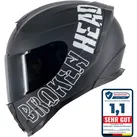 Broken Head Motorradhelm BeProud Sport Black (Mit Schwarzem Visier), Hochwertiges Design schwarz S (55-56 cm)