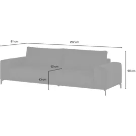 Smart Sofa ¦ ¦ Maße (cm): B: 252 H: 90 T: 91.0